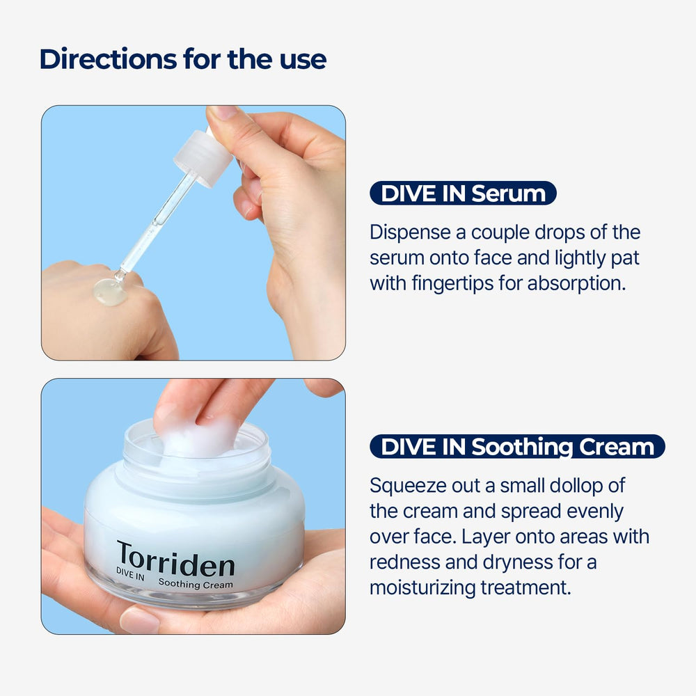 Torriden cream on hand showing rich finish that restores and comforts skin