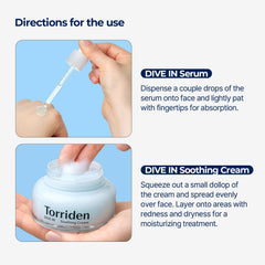 Torriden cream on hand showing rich finish that restores and comforts skin
