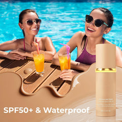 TOSOUATOP sunscreen SPF 50+ label detail highlighting sun protection