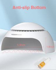 TOUCHBeauty next to AAA batteries showing scale and cordless benefit