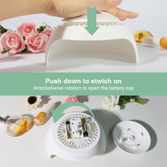 TOUCHBeauty TB-2130 drying toe nail showing portability for pedicures
