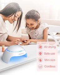 TOUCHBeauty top LED lit view showing visible drying status benefit
