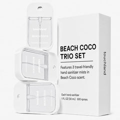 Touchland Beach Coco spray nozzle misting for quick sanitation benefit