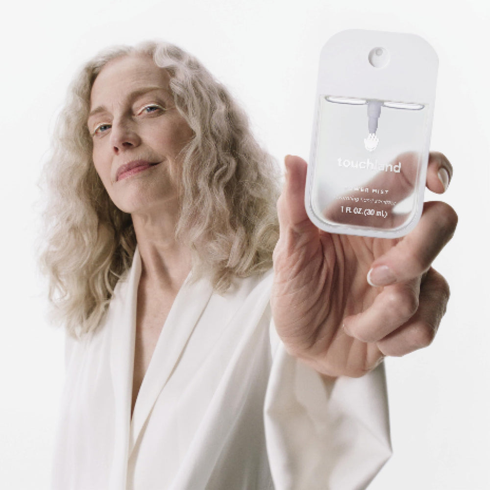 Touchland packaging showing sustainable materials and responsible brand positioning