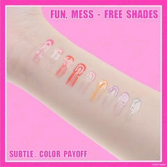 Townley Girl gloss wand close-up showing shimmery texture and smooth application