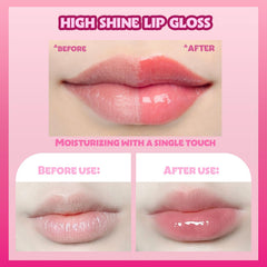 Townley Girl Barbie glossy lip texture close-up illustrating smooth, non-sticky shine