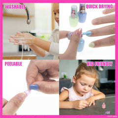 Townley Girl Barbie polish brush close-up showing smooth water-based texture benefit