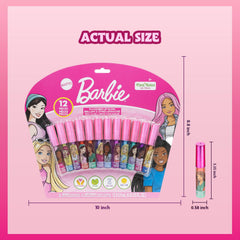 Townley Girl Barbie lip gloss held in hand for size comparison, perfect little-fingers fit