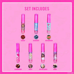 Townley Girl Barbie tube close-up showing smooth gloss texture and easy applicator for gentle use