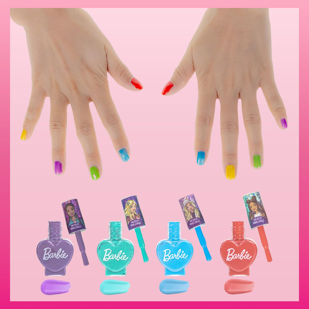Townley Girl child applying polish to fingernails demonstrating ease of use benefit independent play