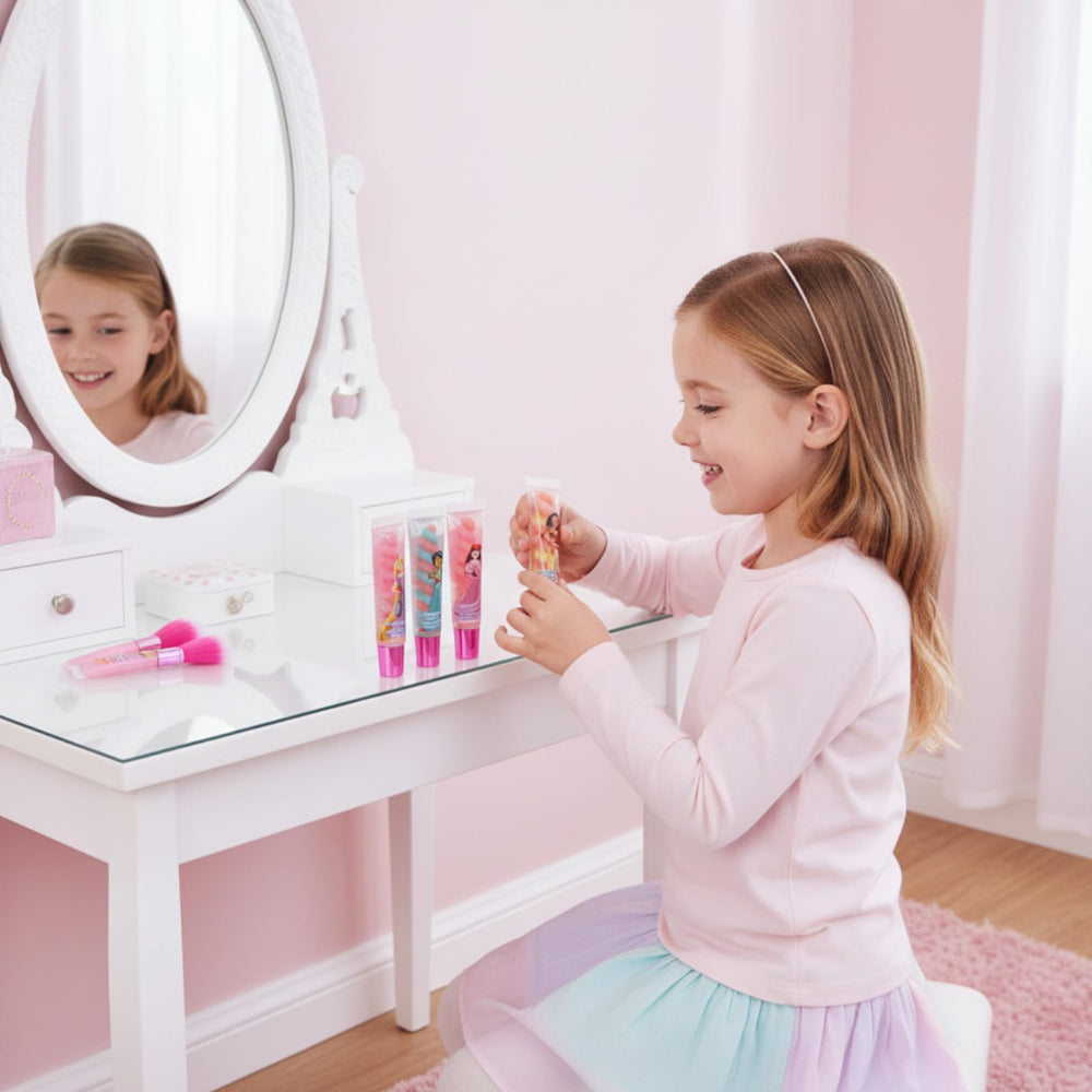 Townley Girl party display of glosses as favors providing fun gift-ready look