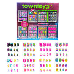 Townley Girl front package view showing colorful press-on nails and playful branding