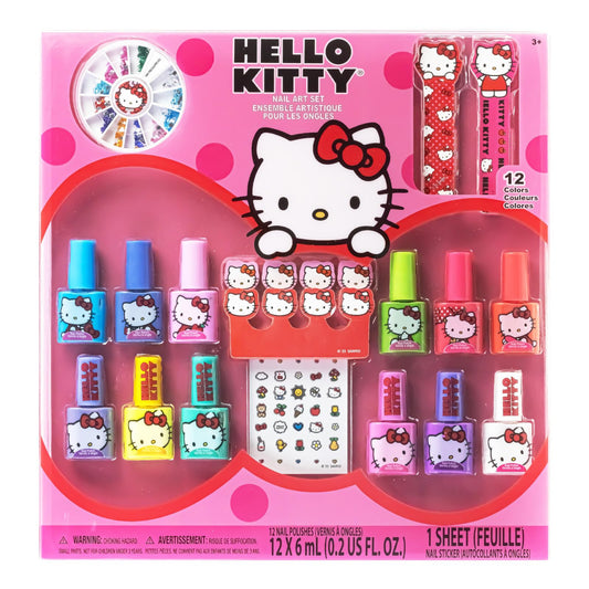 Townley Girl Hello Kitty kit front view showing colorful packaging and contents benefit: fun unboxing