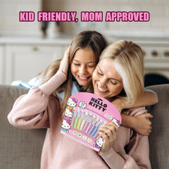 Townley Girl Hello Kitty flavor labels and list emphasize tasty options