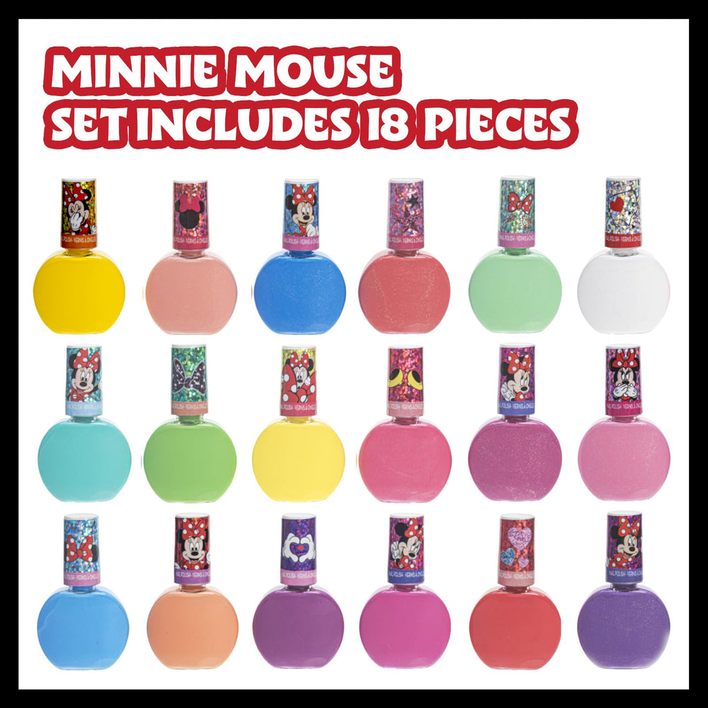 Townley Girl Minnie polish bottle close-up showing brush and safe, water-based formula