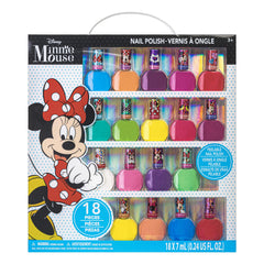 Townley Girl Minnie front packaging showing 18 colorful bottles and Minnie art for easy gifting