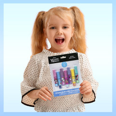Townley Girl gloss set next to measuring tape for size and portability