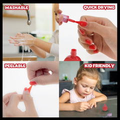 Townley Girl Minnie painted child hands in playful colors promoting creative, low-mess play