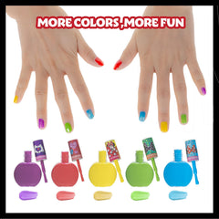 Townley Girl Minnie painted child toes showing opaque finish and quick-dry convenience