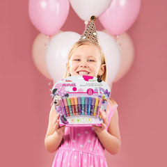 Townley Girl gloss next to a hand to show petite, kid-friendly size