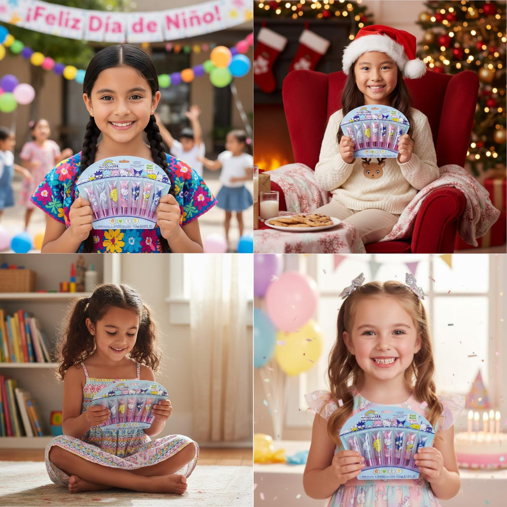 Townley Girl party favor styling with glosses in gift bags for celebratory use