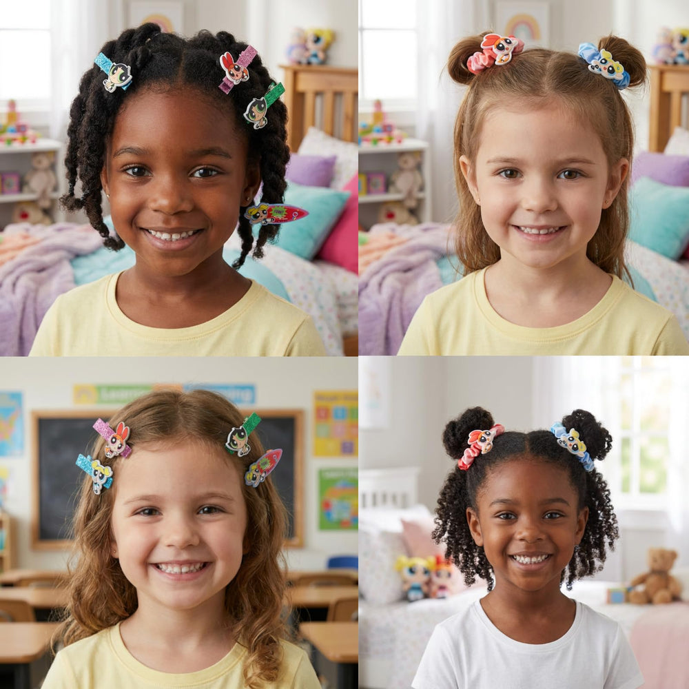Townley Girl snap hair clips array showing colorful, kid-sized grips
