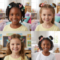 Townley Girl snap hair clips array showing colorful, kid-sized grips