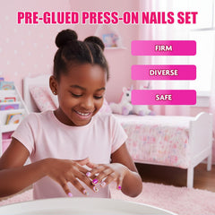 Townley Girl pre-adhesive backing peeled to show easy mess-free application