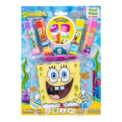 Townley Girl front packaging showing colorful SpongeBob designs and four tubes benefits playful gifting