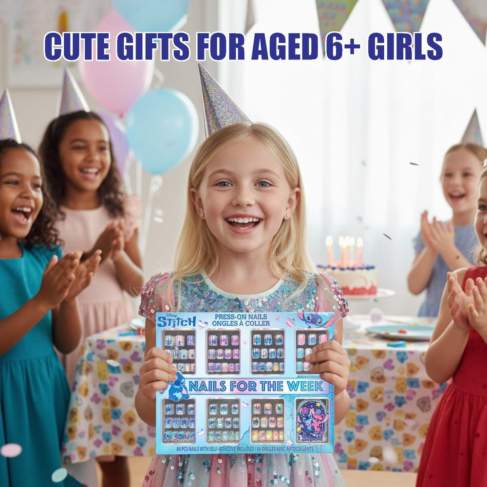 Townley Girl printed tip with Stitch and Angel art, shows character detail