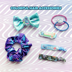 Townley Girl elastic hair ties grouped, demonstrating secure hold for active kids