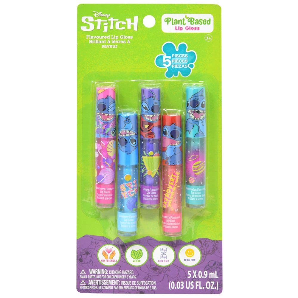 Townley Girl front packaging showing five Stitch glosses, fun for play