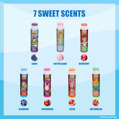 Townley Girl seven tubes arranged to show each Toy Story character and scent option