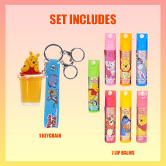Townley Girl individual tubes lined up to show seven fruity flavors and character art