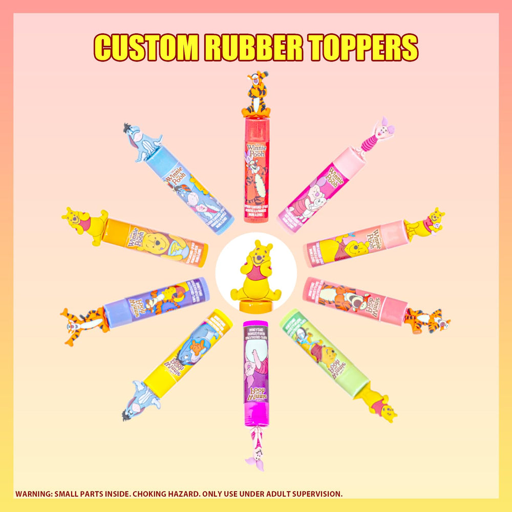 Townley Girl close-up of removable 3D Winnie the Pooh character topper highlighting play value
