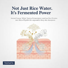 TRANATA serum applied on hand illustrating lightweight hydration benefit