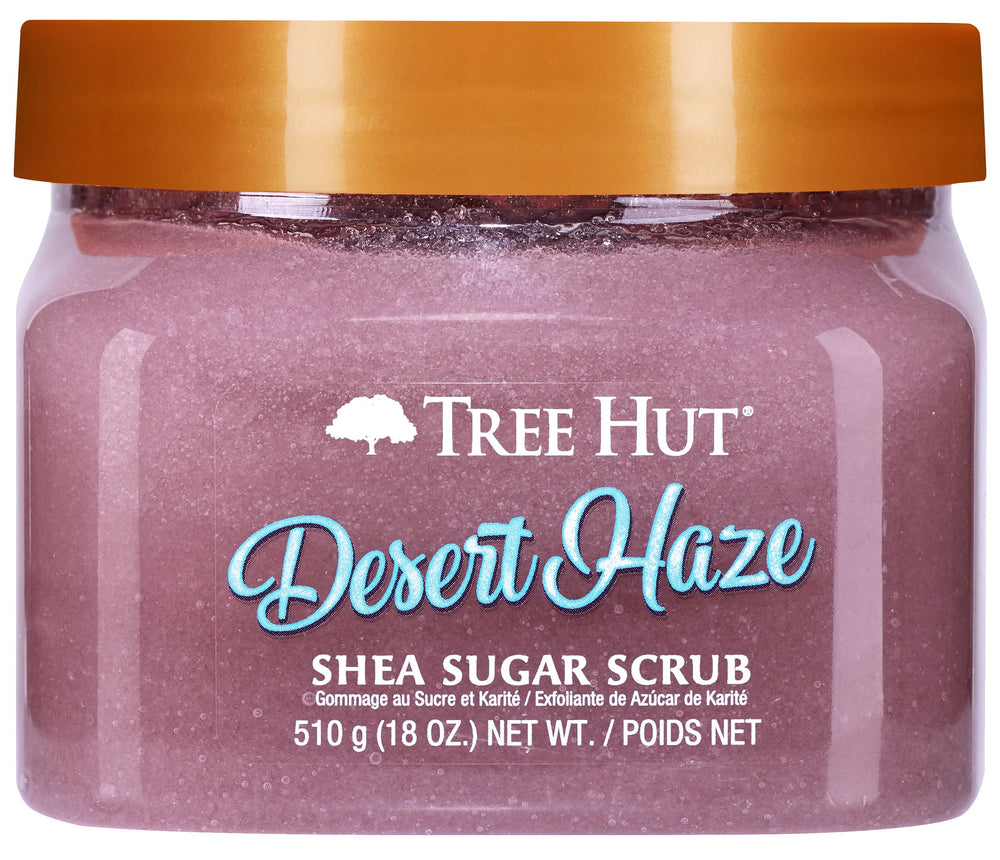Tree Hut front packaging of Desert Haze scrub showing jar and label for quick ID and giftability