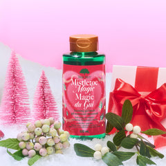 Tree Hut bottle in shower being applied demonstrating soft, hydrated skin