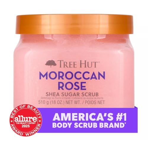 Tree Hut sugar scrub texture close-up revealing gentle exfoliating crystals