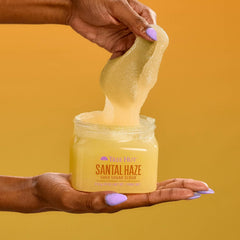 Tree Hut application on arm demonstrating gentle exfoliation benefit
