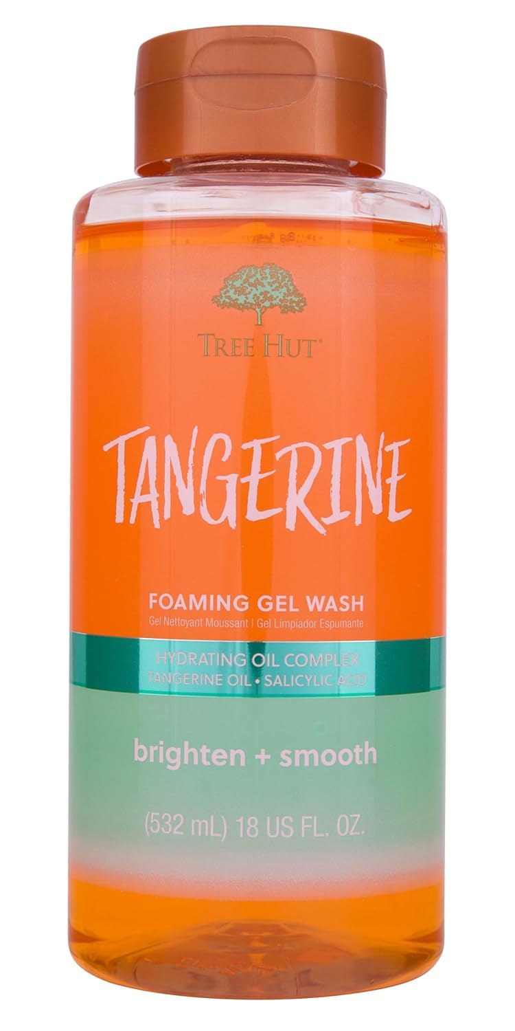Tree Hut front packaging showing tangerine scent and moisturizing benefit