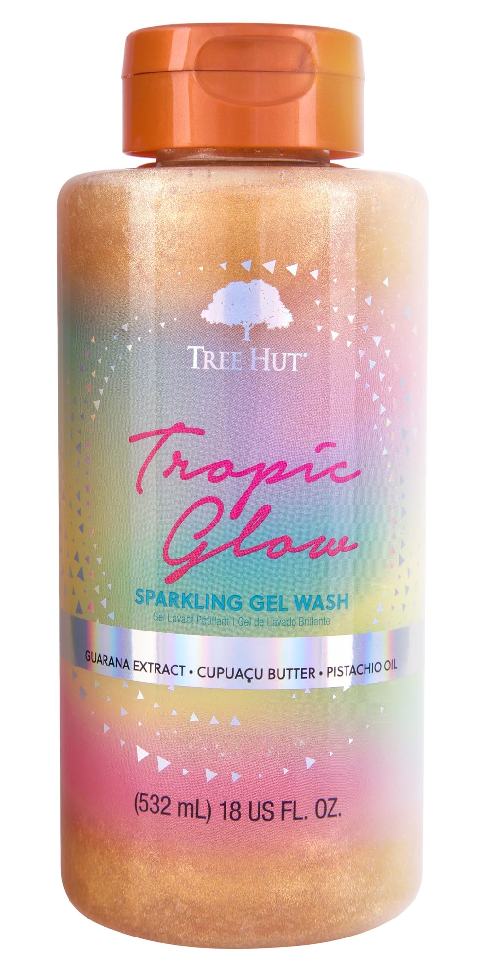 Tree Hut front bottle image showing packaging and easy shower use