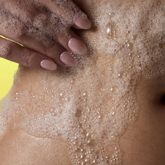 Tree Hut creamy foam texture close-up demonstrating gentle lather