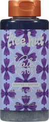 Tree Hut front bottle view showing label and violet scent benefits
