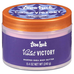 Tree Hut front jar shot showing Violet Victory packaging and size benefit