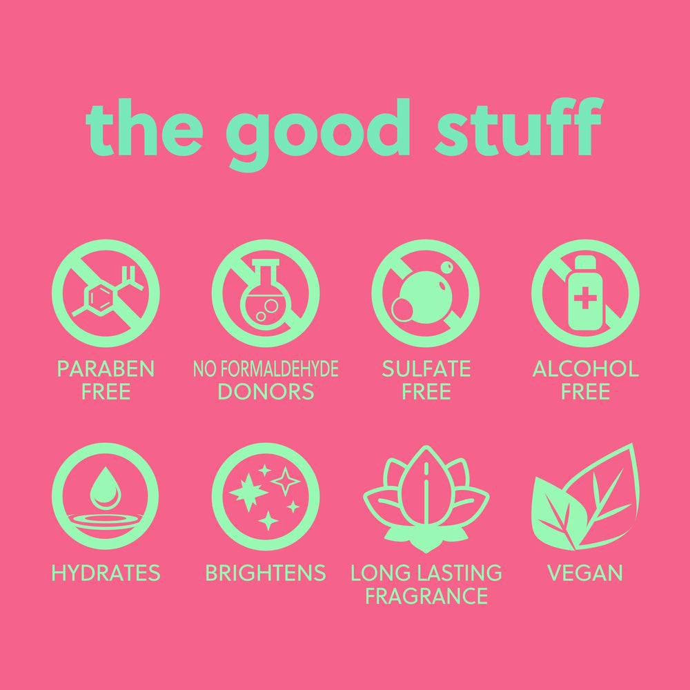 Tree Hut ingredient label photo showing vegan collagen and fruit oils benefits
