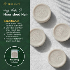 Tree of Life conditioner bar in travel tin for compact, plastic-free portability