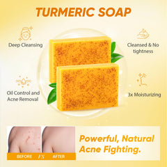 Treeroot turmeric scrub pads arranged for targeted gentle exfoliation