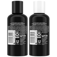 TRESemmé close-up label highlighting hyaluronic acid and clean formulation benefit