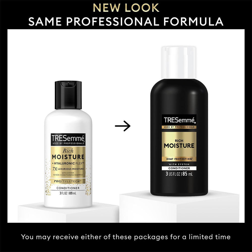 TRESemmé conditioner close-up pour showing creamy formula for smoothness